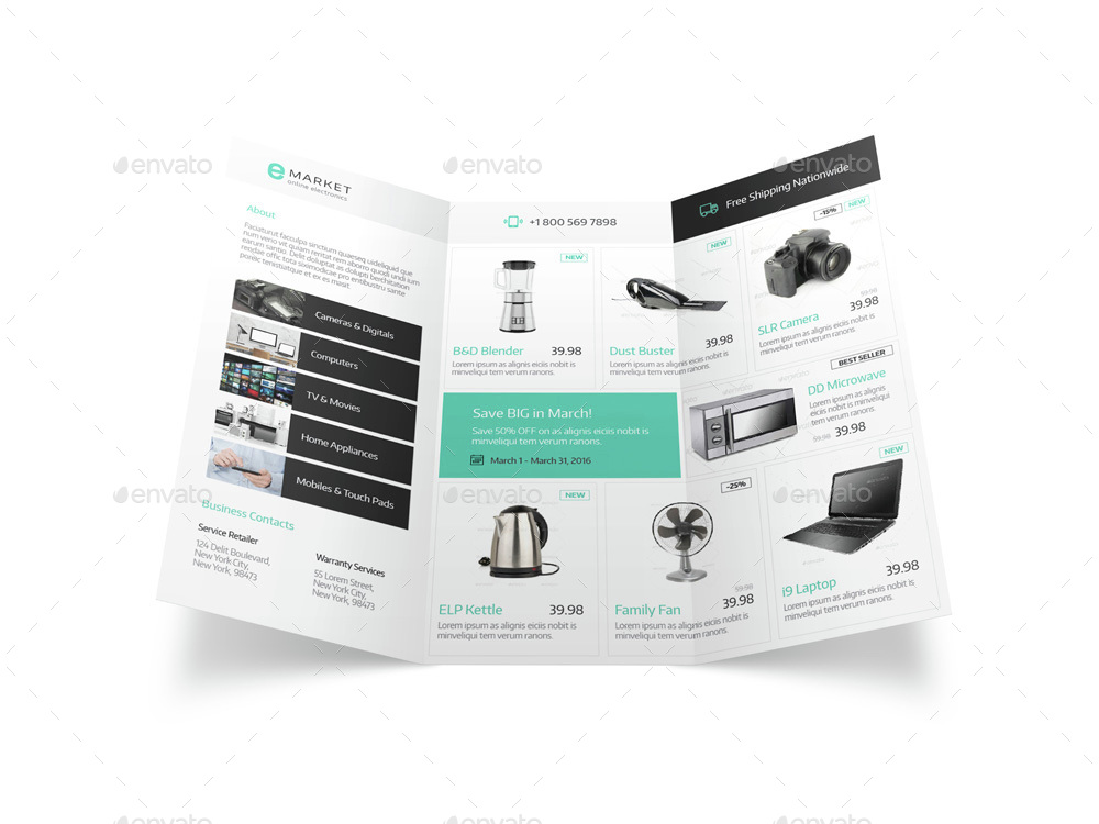 electronic store trifold brochure by mike pantone electronic brochure